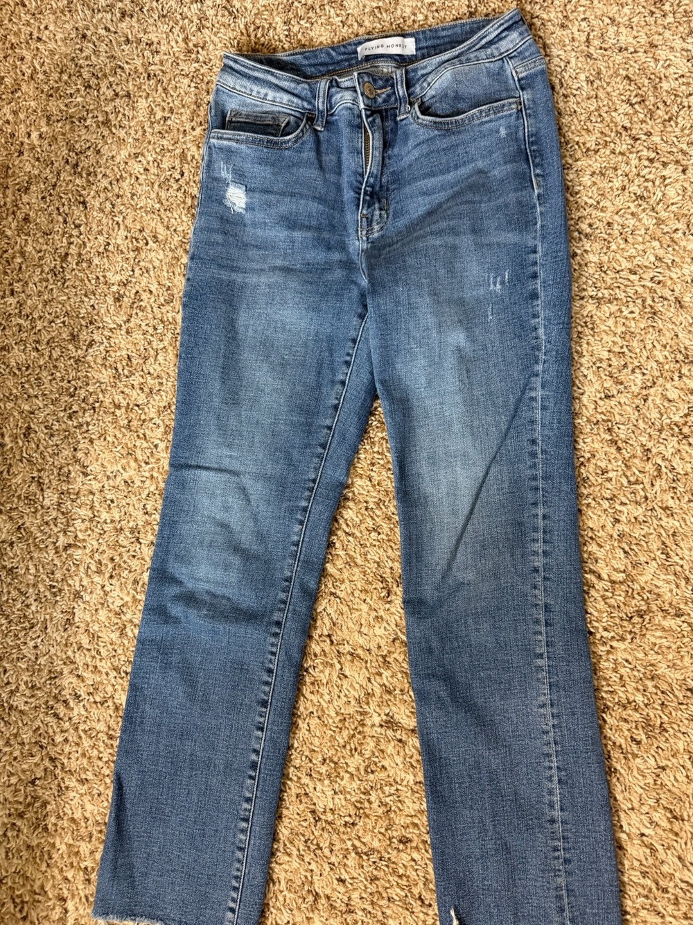 Flying Monkey Women’s Mid-Blue Straight Leg Jeans